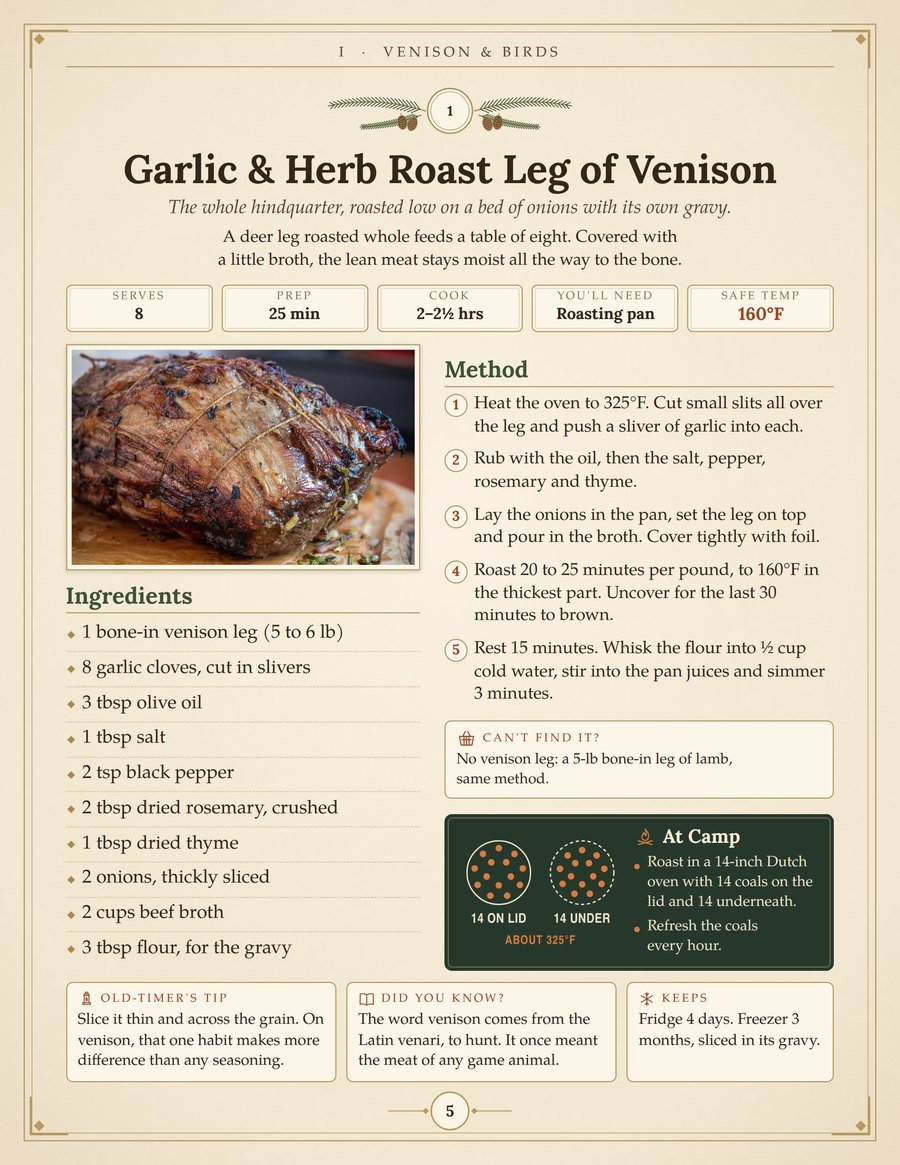 A full recipe page from the book